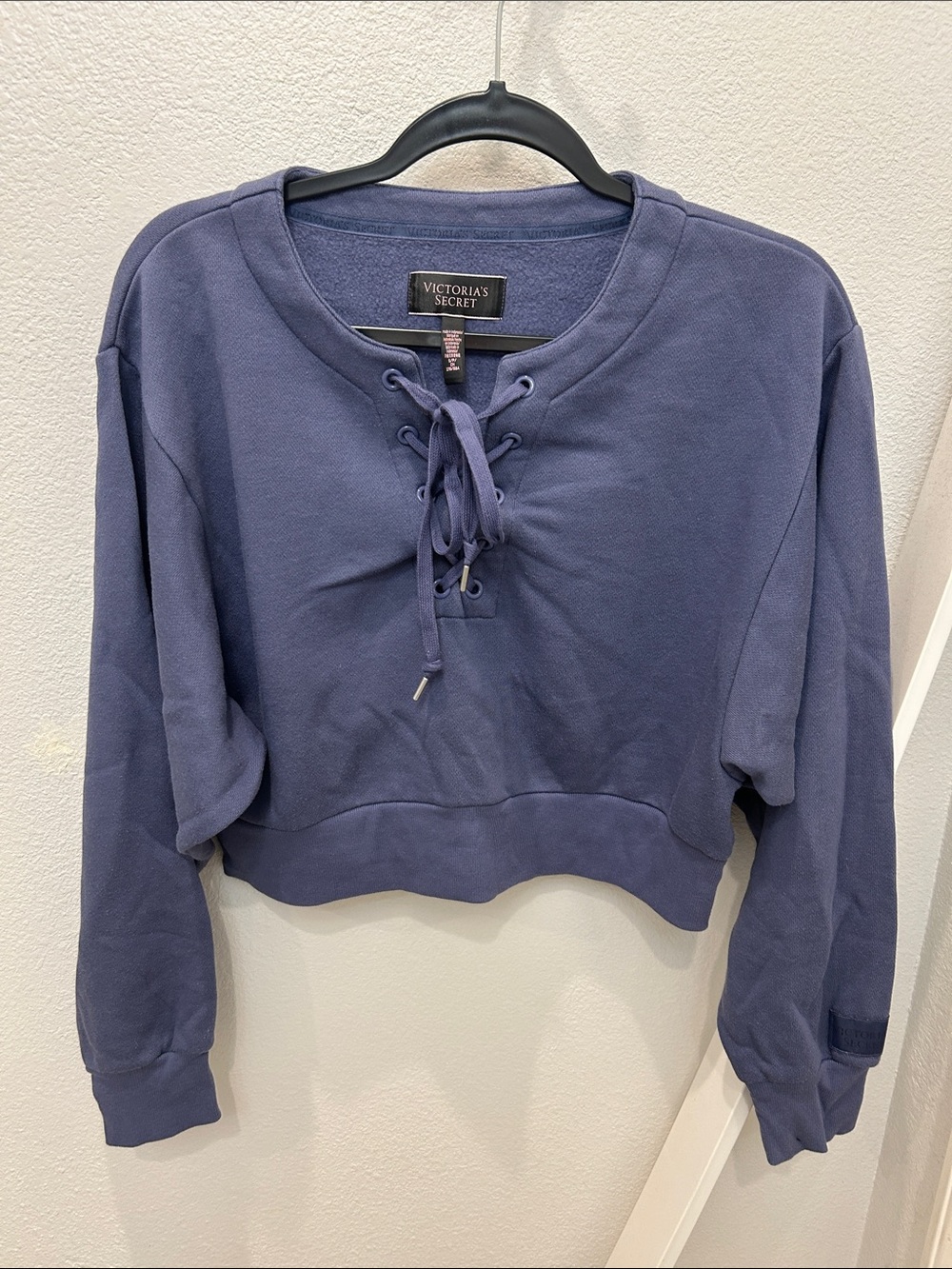 Victoria's Secret Lace-Up Cropped Pullover